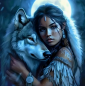 Preview: Diamond Painting Wolfsmädchen